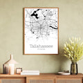 Tallahassee Florida City Map Poster - GroovyGrove