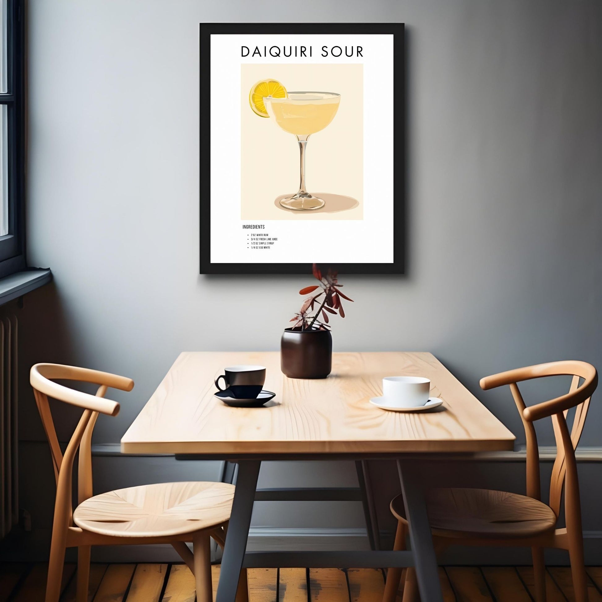 Daiquiri Sour Retro Cocktail Poster - GroovyGrove