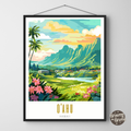 Oahu Hawaii Poster - GroovyGrove