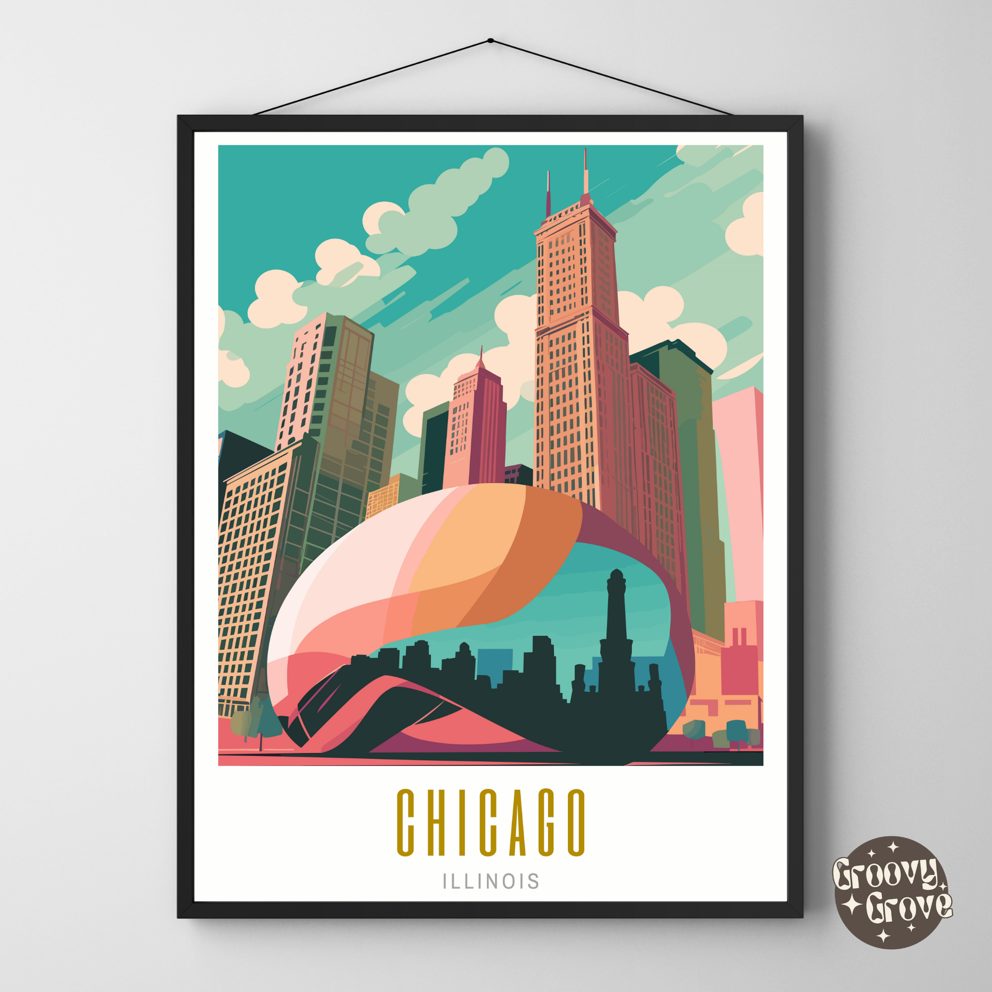 Chicago Illinois Poster - GroovyGrove