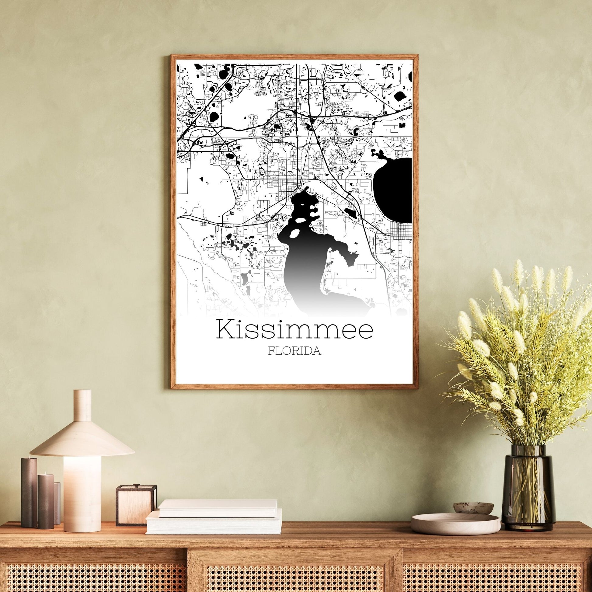 Kissimmee Florida City Map Poster - GroovyGrove