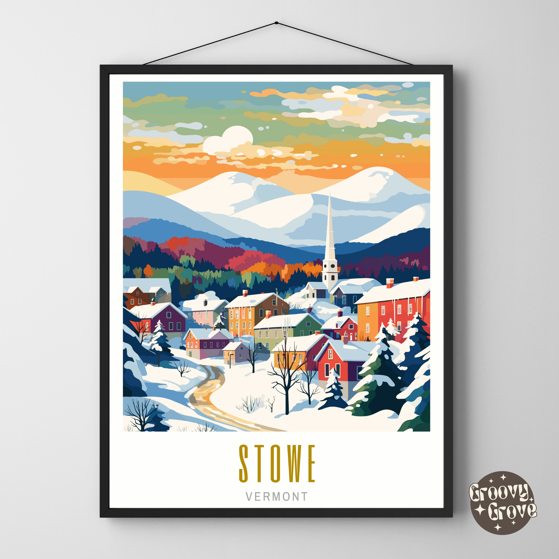 Stowe Vermont Poster - GroovyGrove