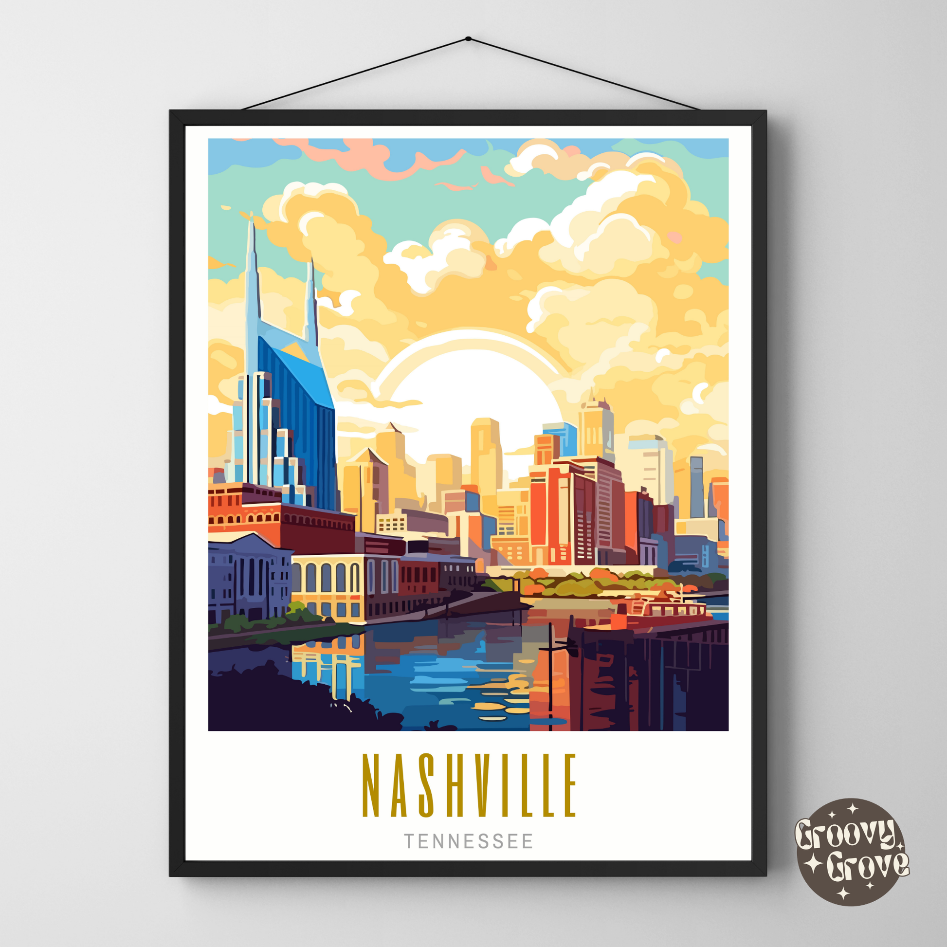 Nashville Tennessee Poster - GroovyGrove