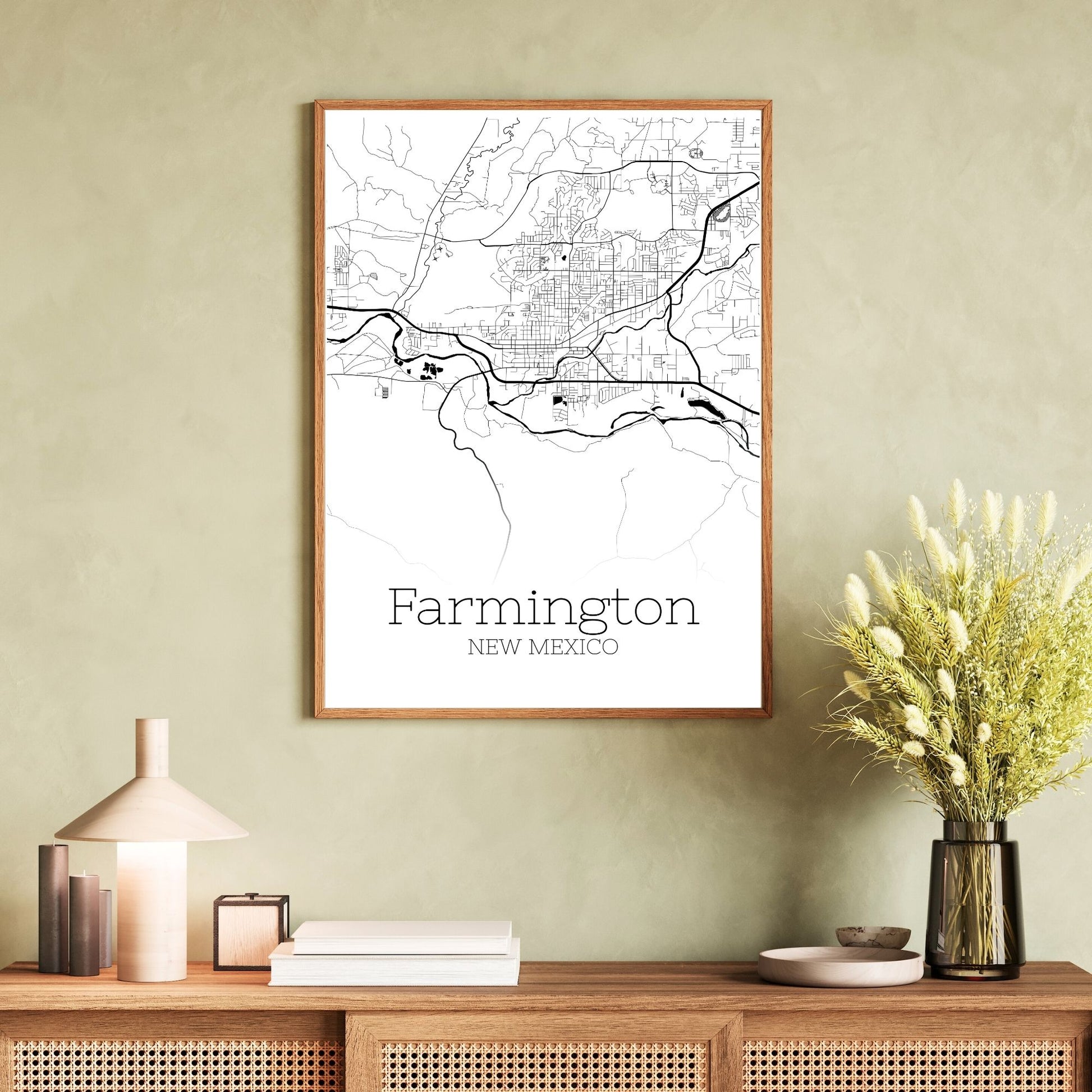 Farmington New Mexico City Map Poster - GroovyGrove