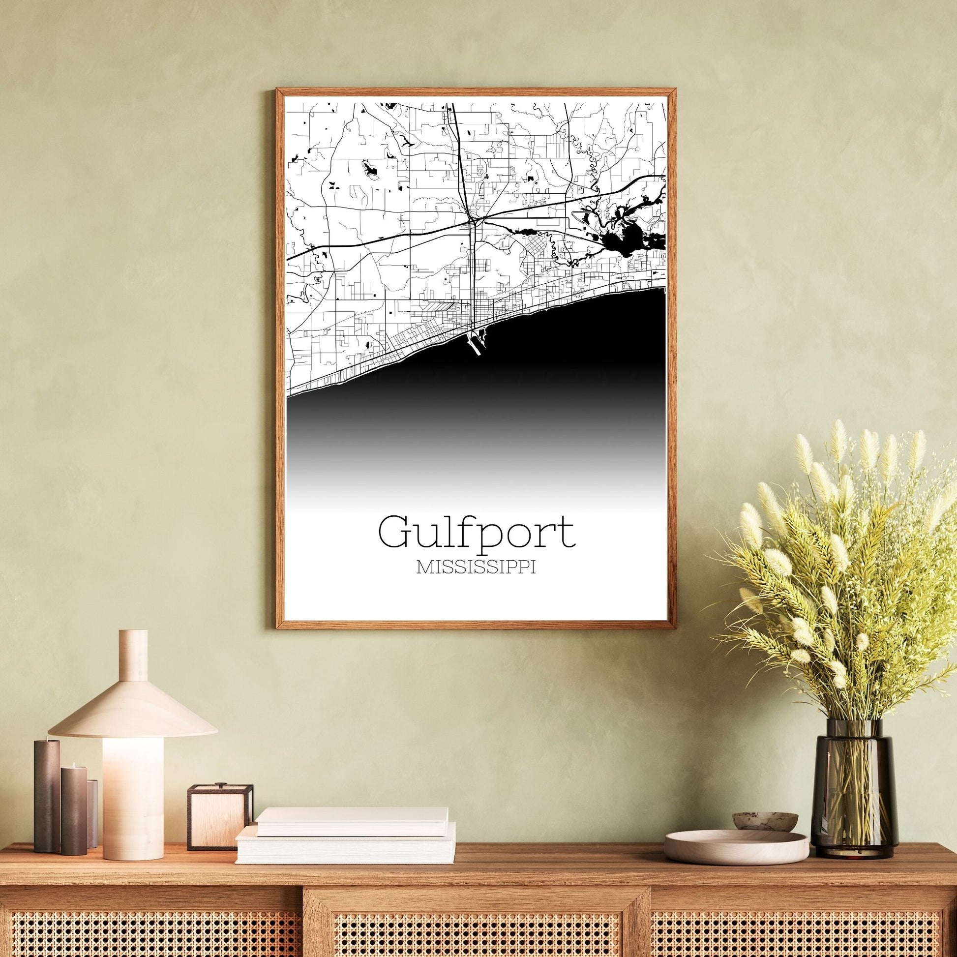 Gulfport Mississippi City Map Poster - GroovyGrove