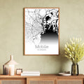 Mobile Alabama City Map Poster - GroovyGrove