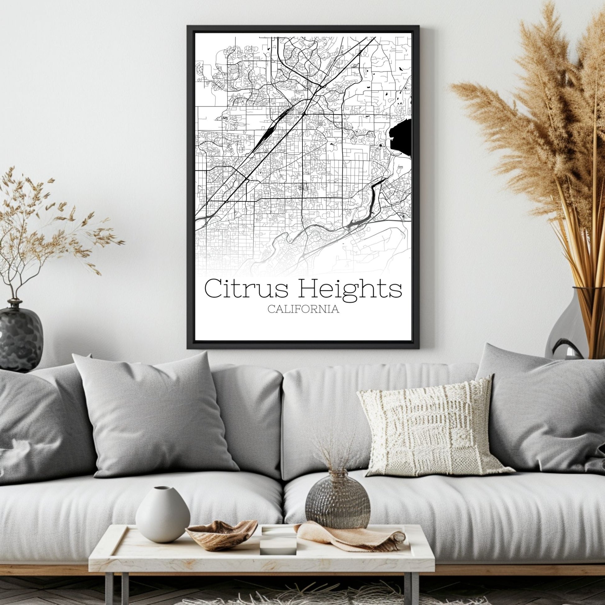 Citrus Heights California City Map Poster - GroovyGrove