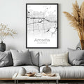 Arcadia California City Map Poster - GroovyGrove