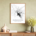 Jacksonville North Carolina City Map Poster - GroovyGrove