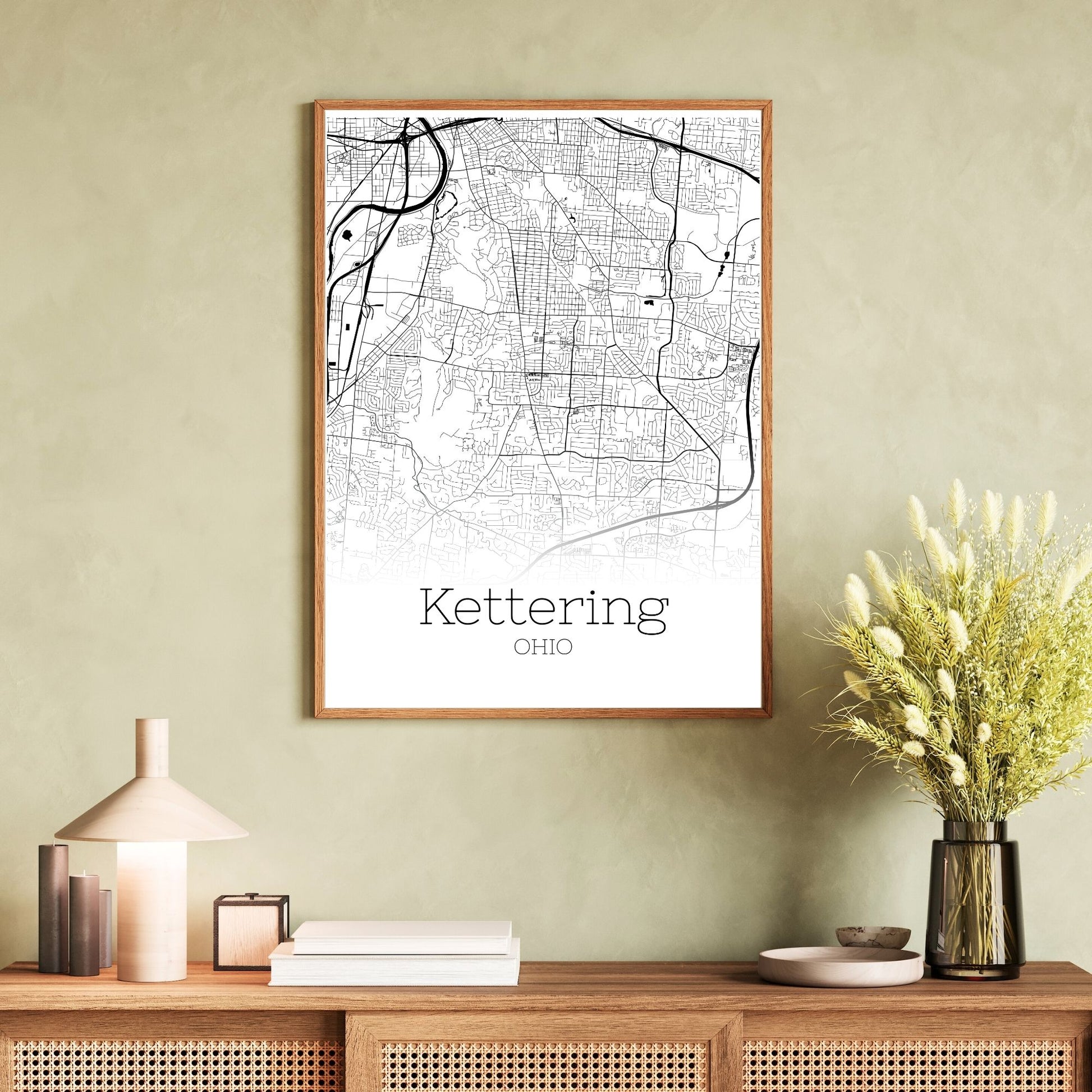 Kettering Ohio City Map Poster - GroovyGrove