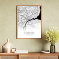 Detroit Michigan City Map Poster - GroovyGrove