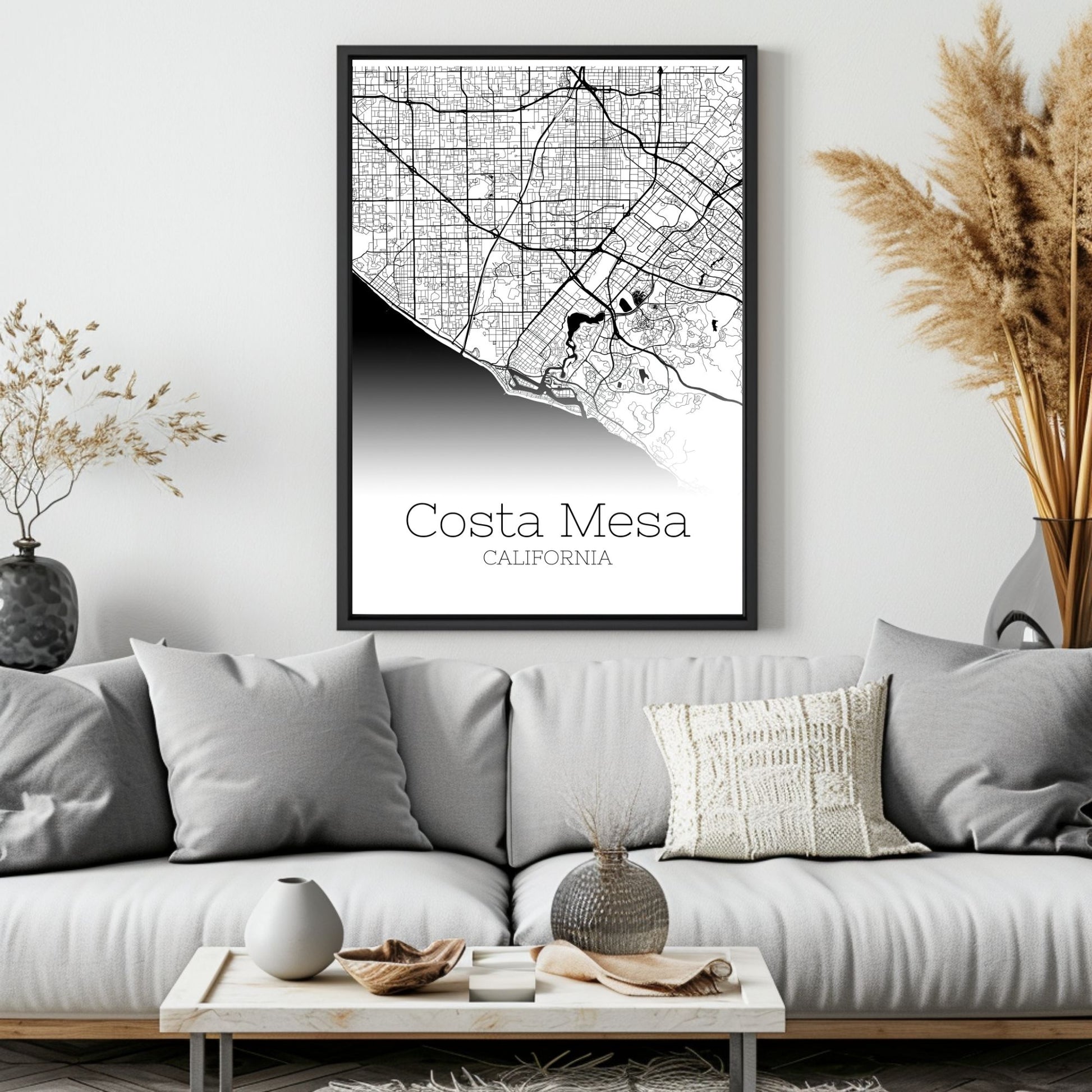 Costa Mesa California City Map Poster - GroovyGrove