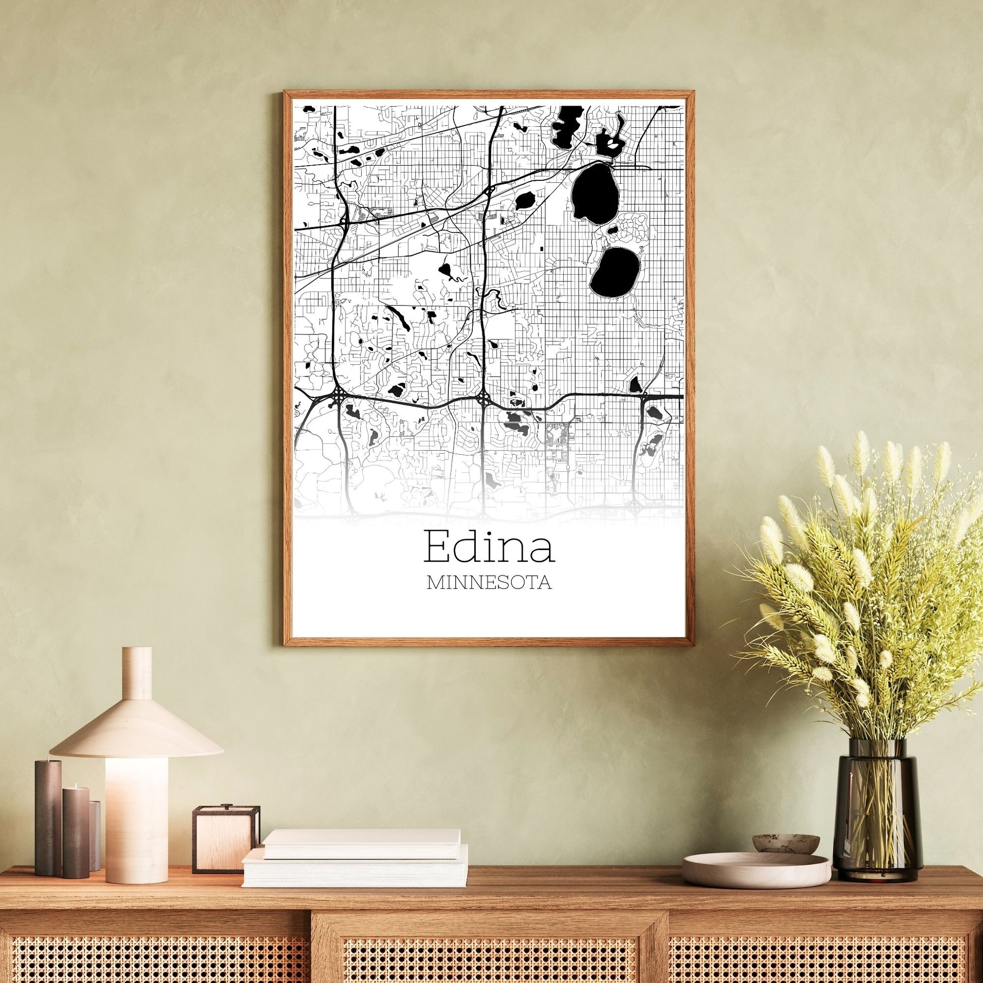 Edina Minnesota City Map Poster - GroovyGrove