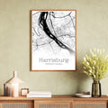 Harrisburg Pennsylvania City Map Poster - GroovyGrove