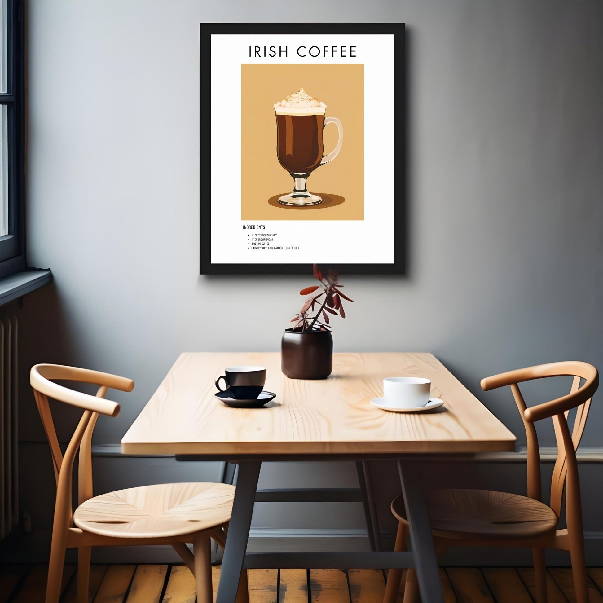 Irish Coffee Retro Cocktail Poster - GroovyGrove