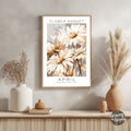 April Birthday Flower Market Poster - GroovyGrove