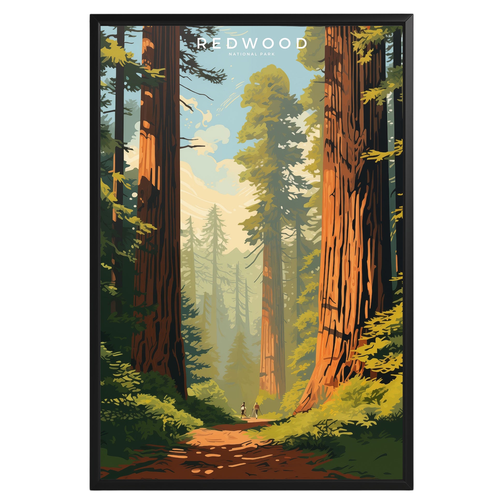 Redwood National Park Retro Poster - GroovyGrove