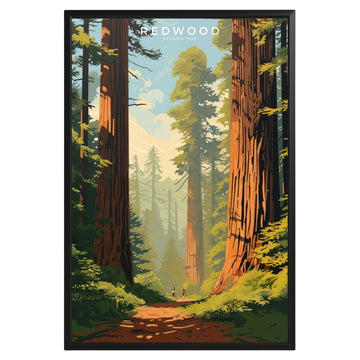 Redwood National Park Retro Poster - GroovyGrove