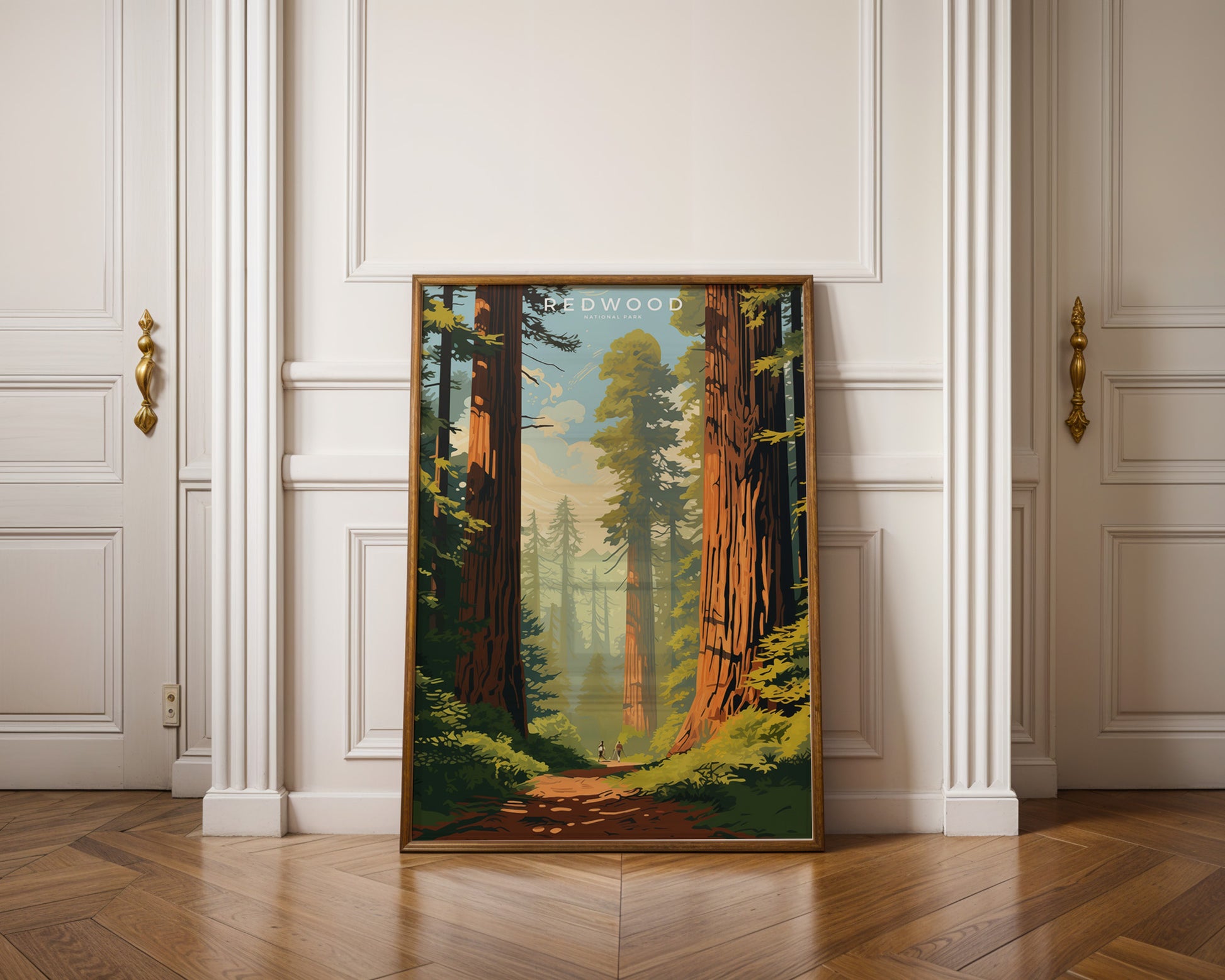 Redwood National Park Retro Poster - GroovyGrove