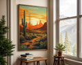 Saguaro National Park Retro Poster - GroovyGrove