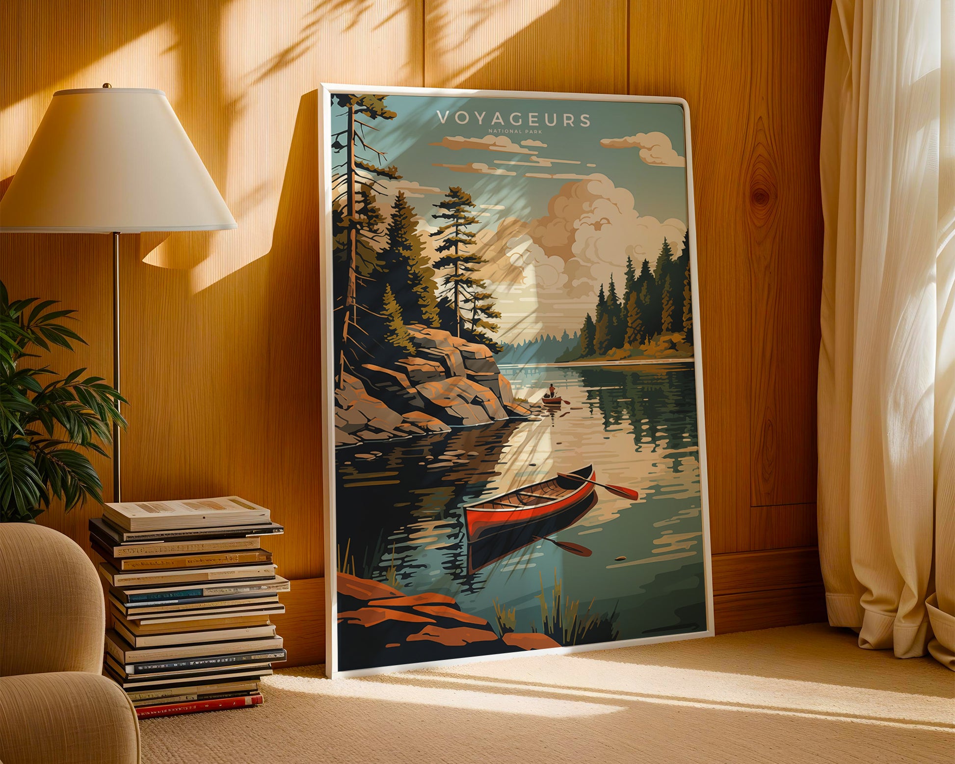 Voyageurs National Park Retro Poster - GroovyGrove