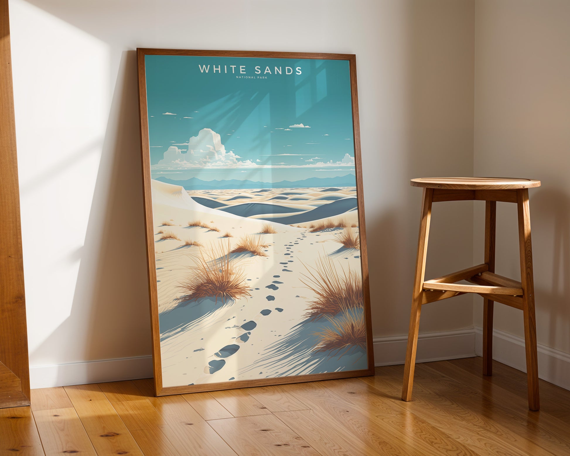 White Sands National Park Retro Poster - GroovyGrove