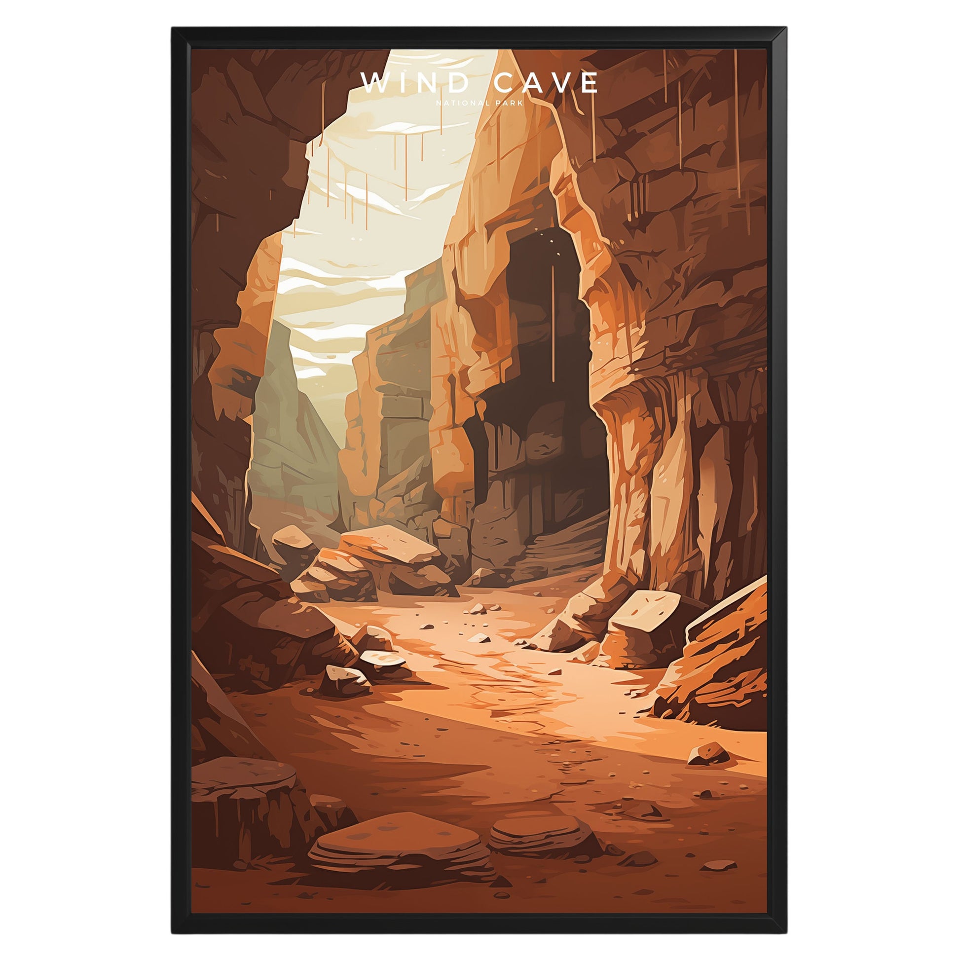 Wind Cave National Park Retro Poster - GroovyGrove