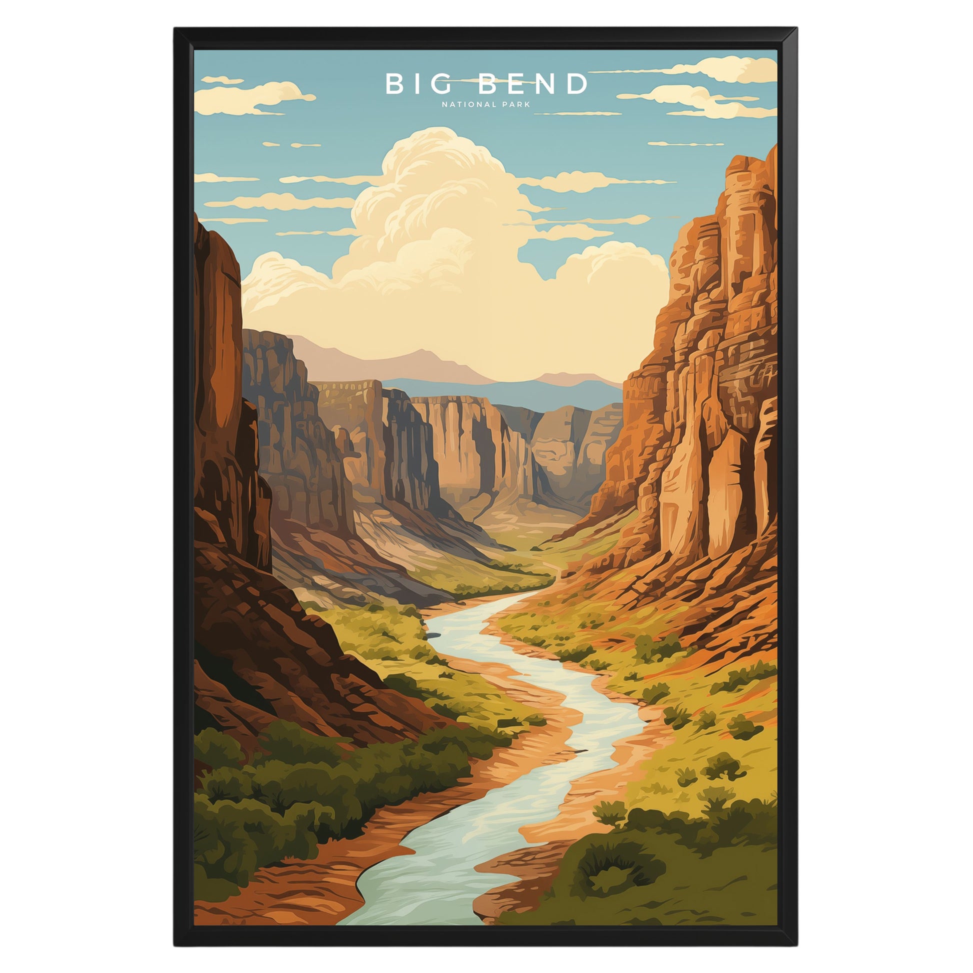 Big Bend National Park Retro Poster - GroovyGrove