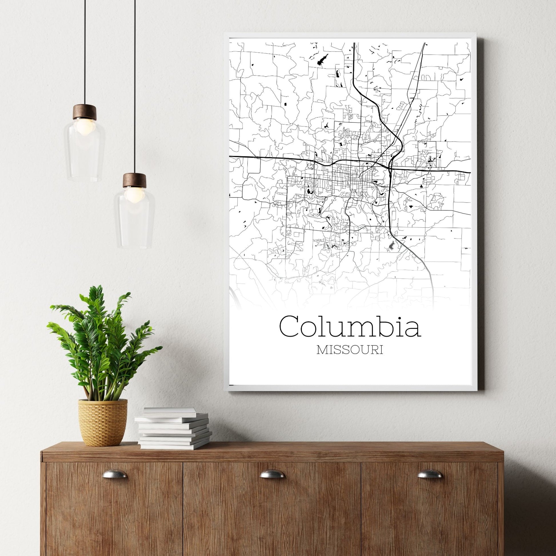 Columbia Missouri City Map Poster - GroovyGrove