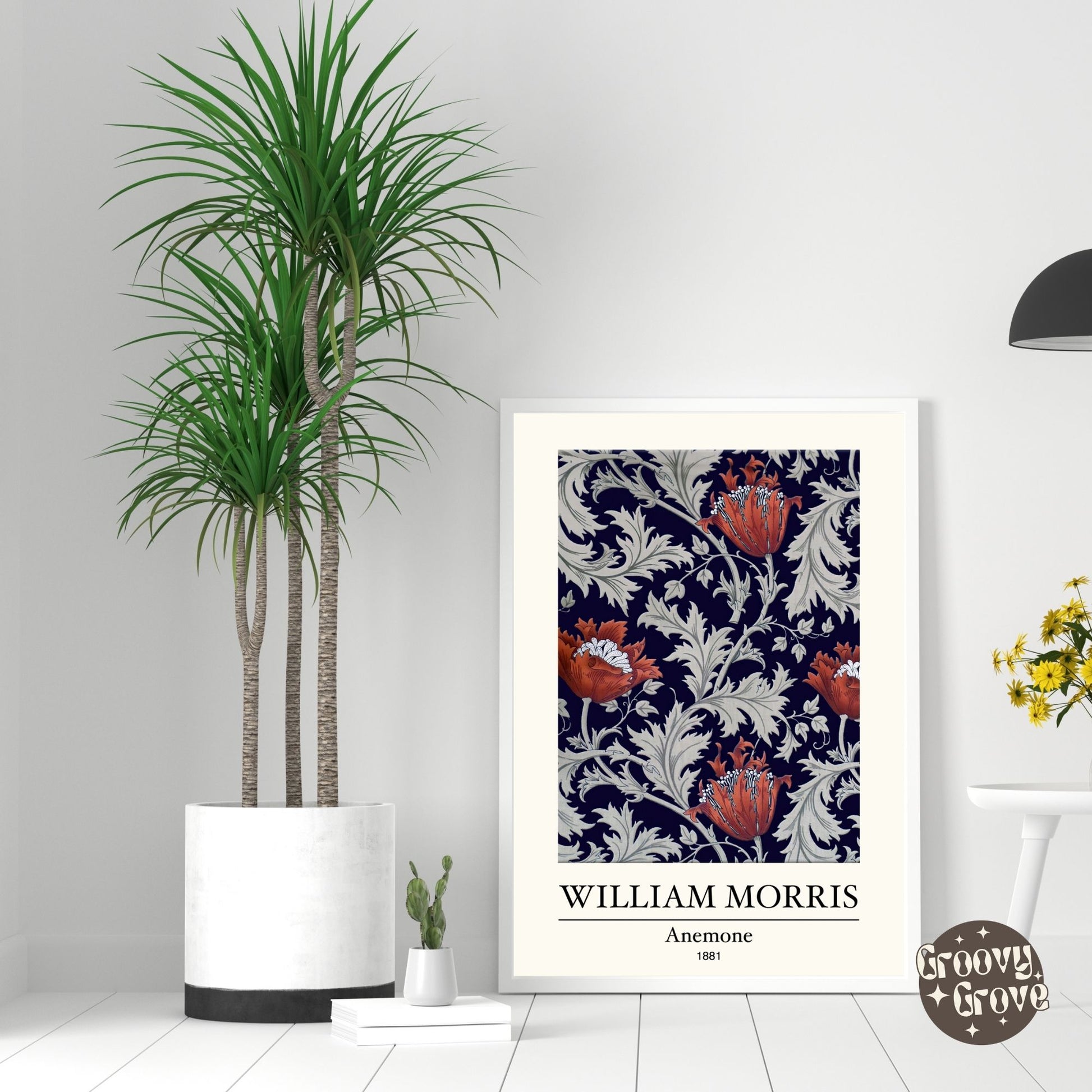 Anemone 1881 William Morris Poster - GroovyGrove