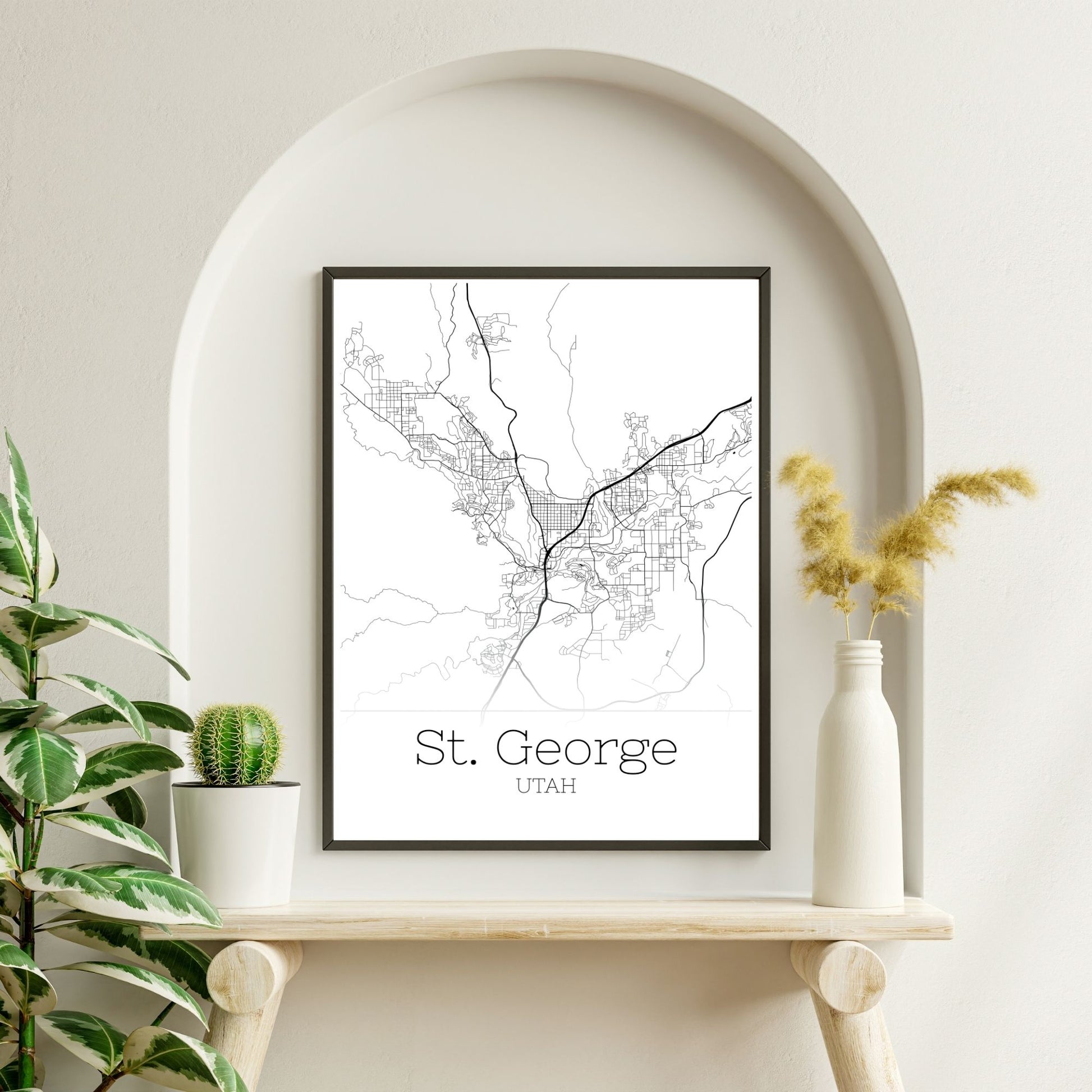 St. George Utah City Map Poster - GroovyGrove