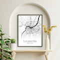 Louisville Kentucky City Map Poster - GroovyGrove