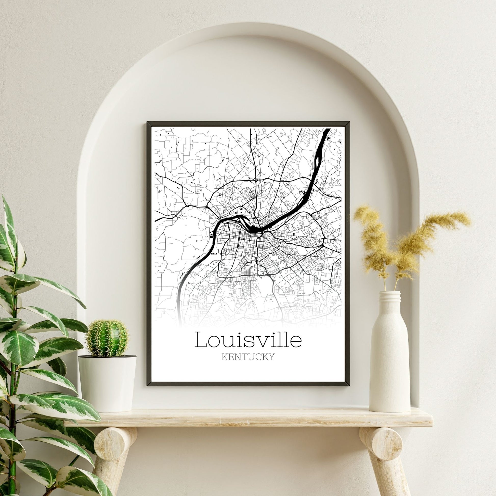 Louisville Kentucky City Map Poster - GroovyGrove