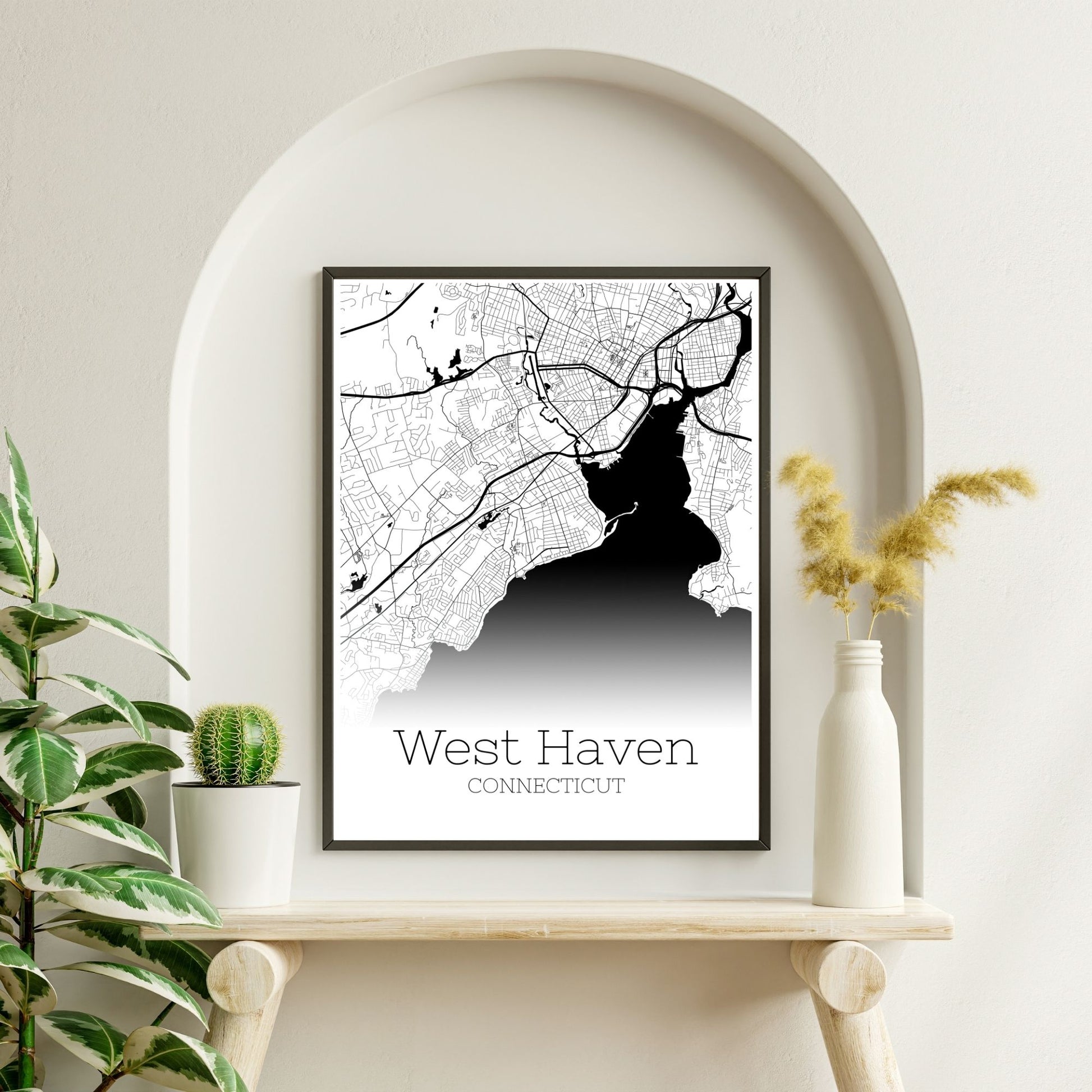 West Haven Connecticut City Map Poster - GroovyGrove