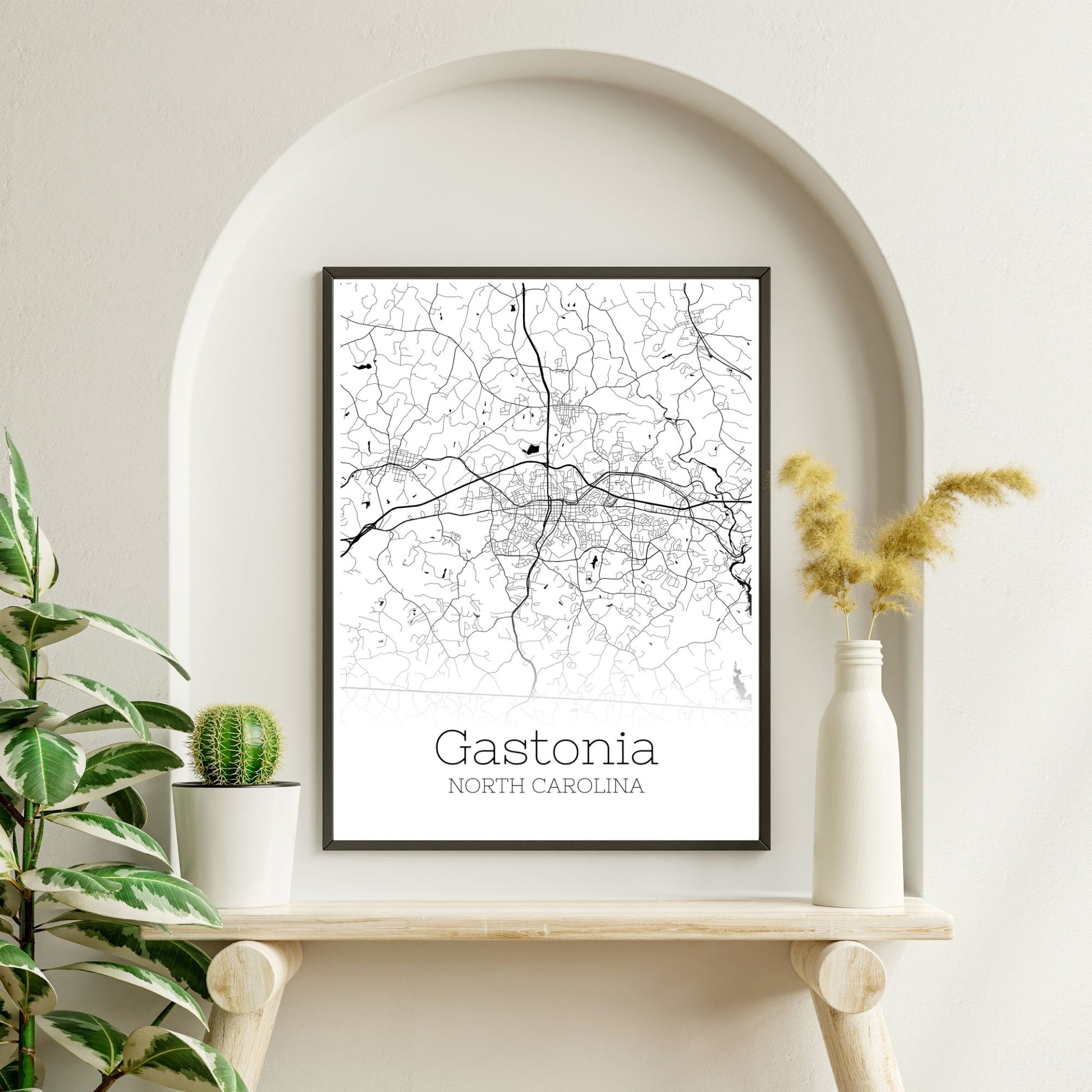 Gastonia North Carolina City Map Poster - GroovyGrove