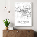 Ann Arbor Michigan City Map Poster - GroovyGrove