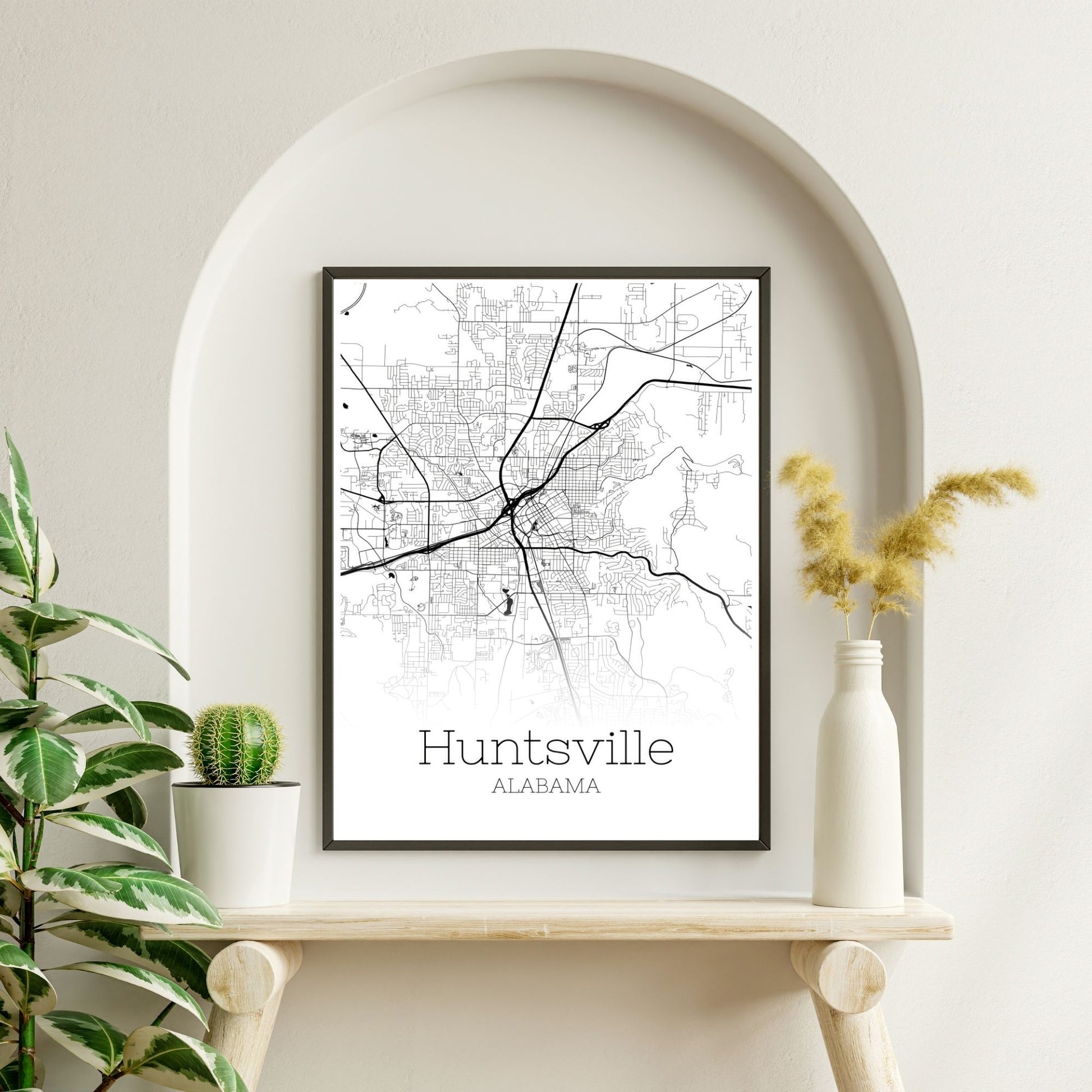 Huntsville Alabama City Map Poster - GroovyGrove