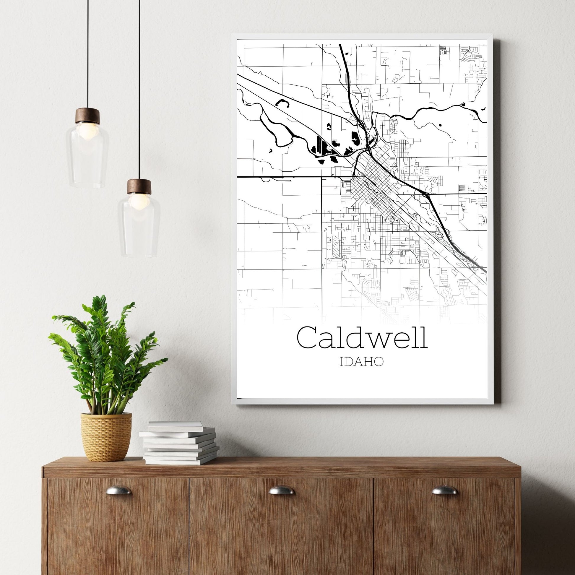 Caldwell Idaho City Map Poster - GroovyGrove