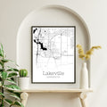 Lakeville Minnesota City Map Poster - GroovyGrove