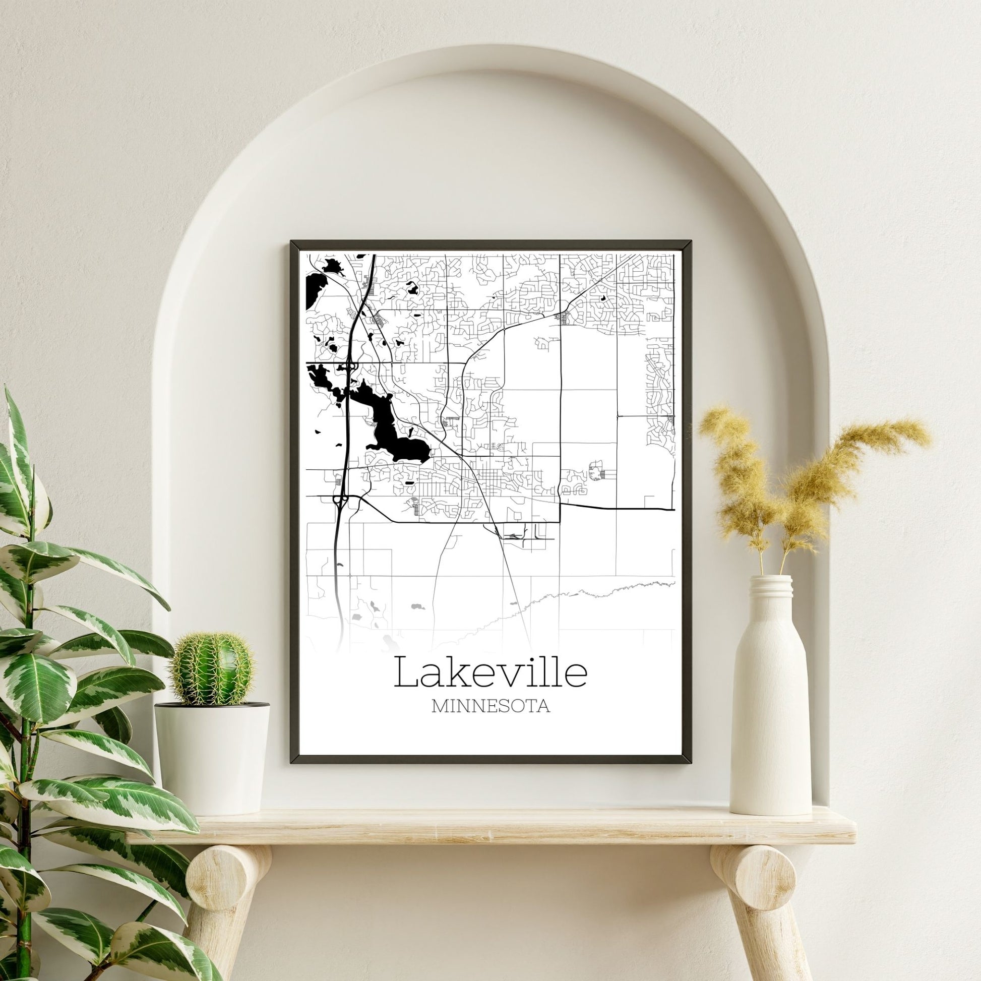 Lakeville Minnesota City Map Poster - GroovyGrove