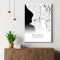 Burien Washington City Map Poster - GroovyGrove