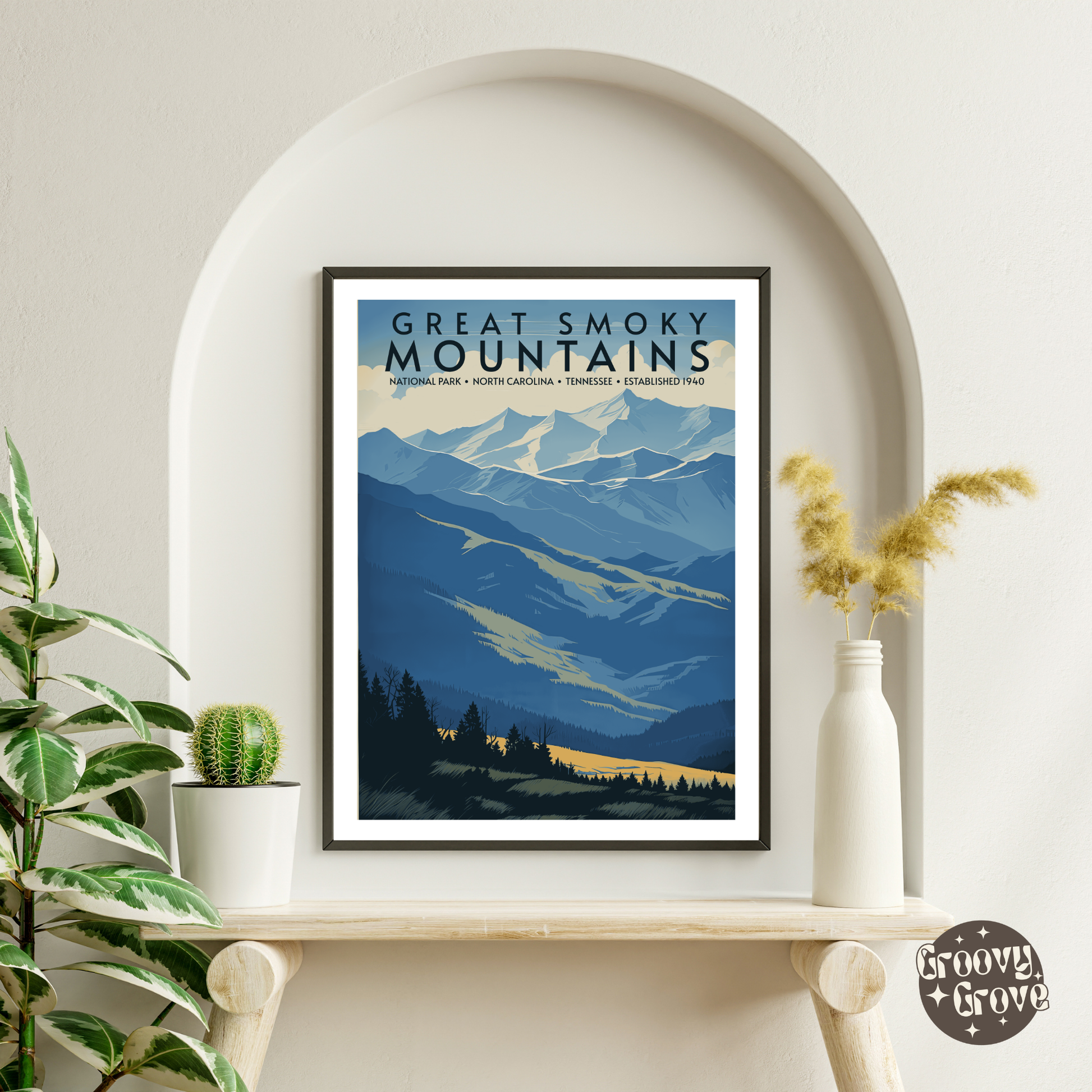 Great Smoky Mountains National Park Vintage Poster - GroovyGrove