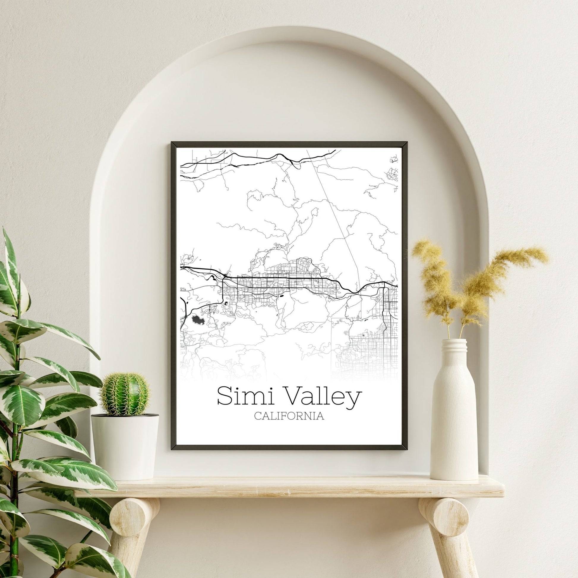 Simi Valley California City Map Poster - GroovyGrove