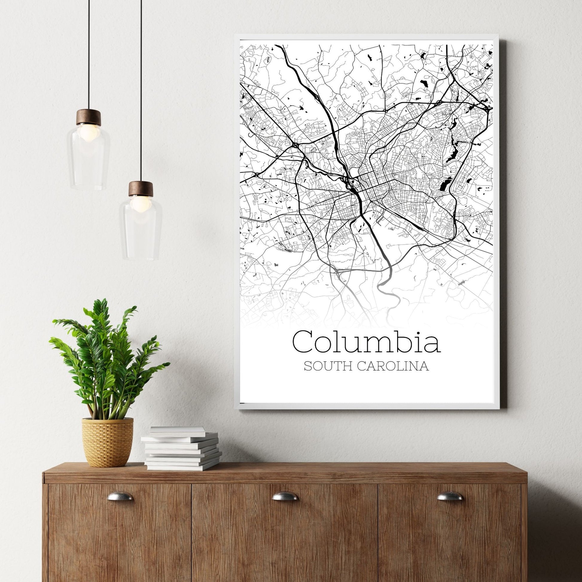 Columbia South Carolina City Map Poster - GroovyGrove