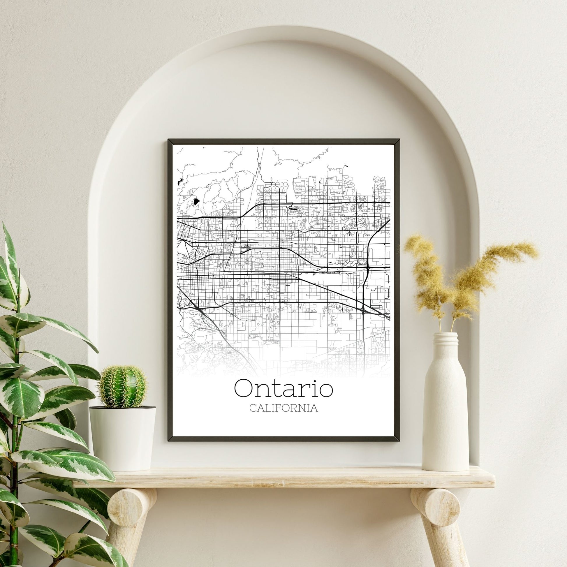 Ontario California City Map Poster - GroovyGrove