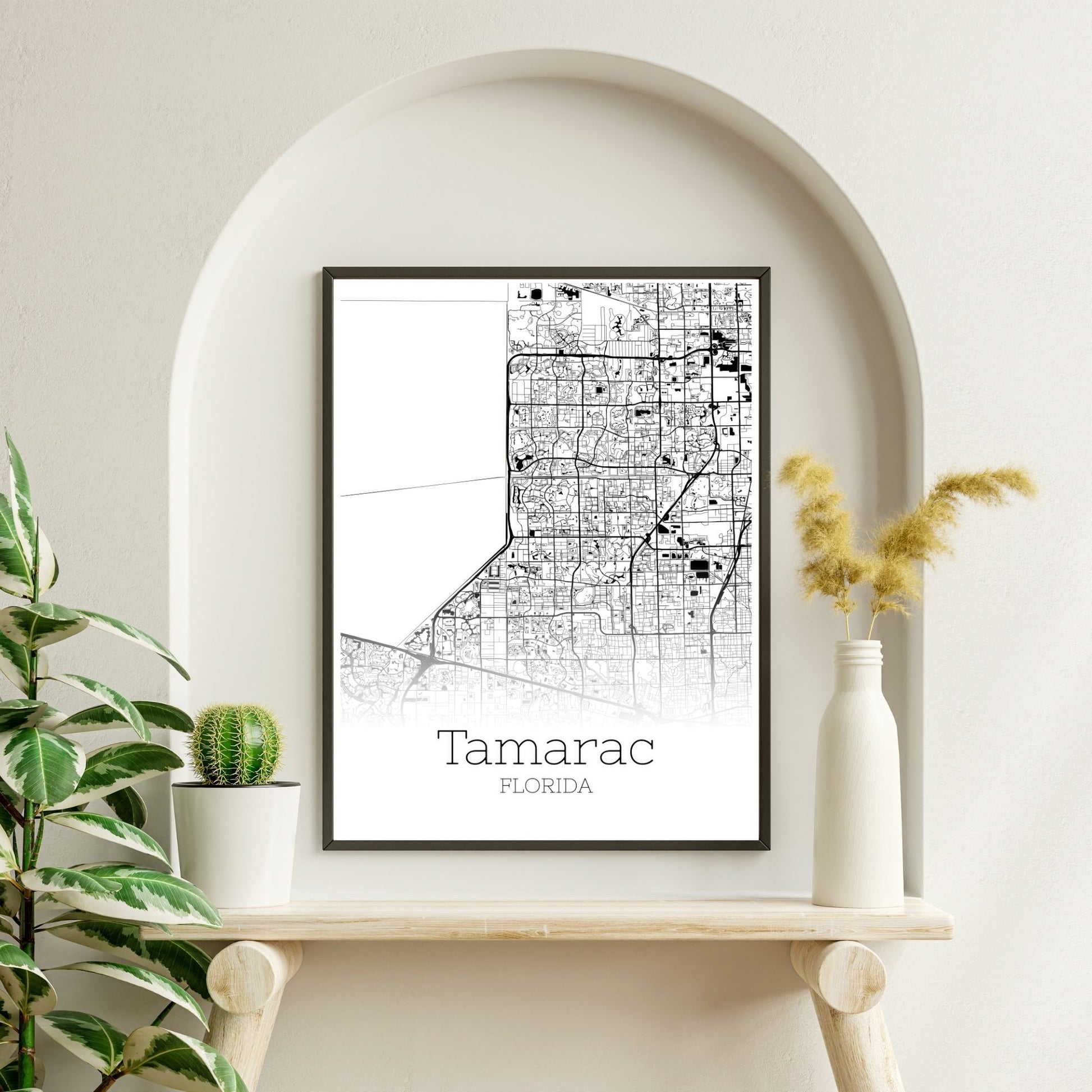 Tamarac Florida City Map Poster - GroovyGrove