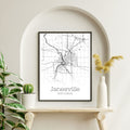 Janesville Wisconsin City Map Poster - GroovyGrove