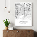 Cypress California City Map Poster - GroovyGrove