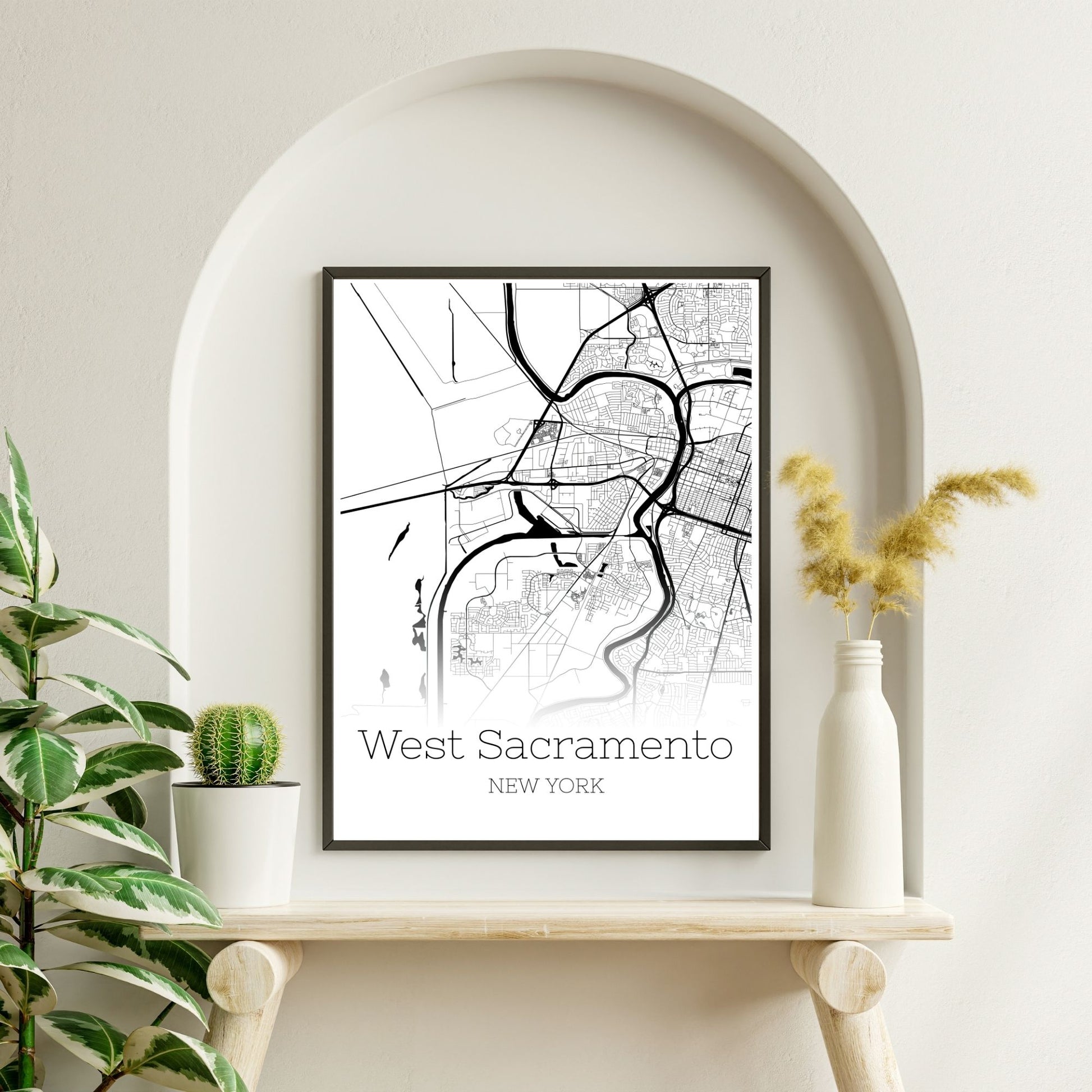 West Sacramento California City Map Poster - GroovyGrove