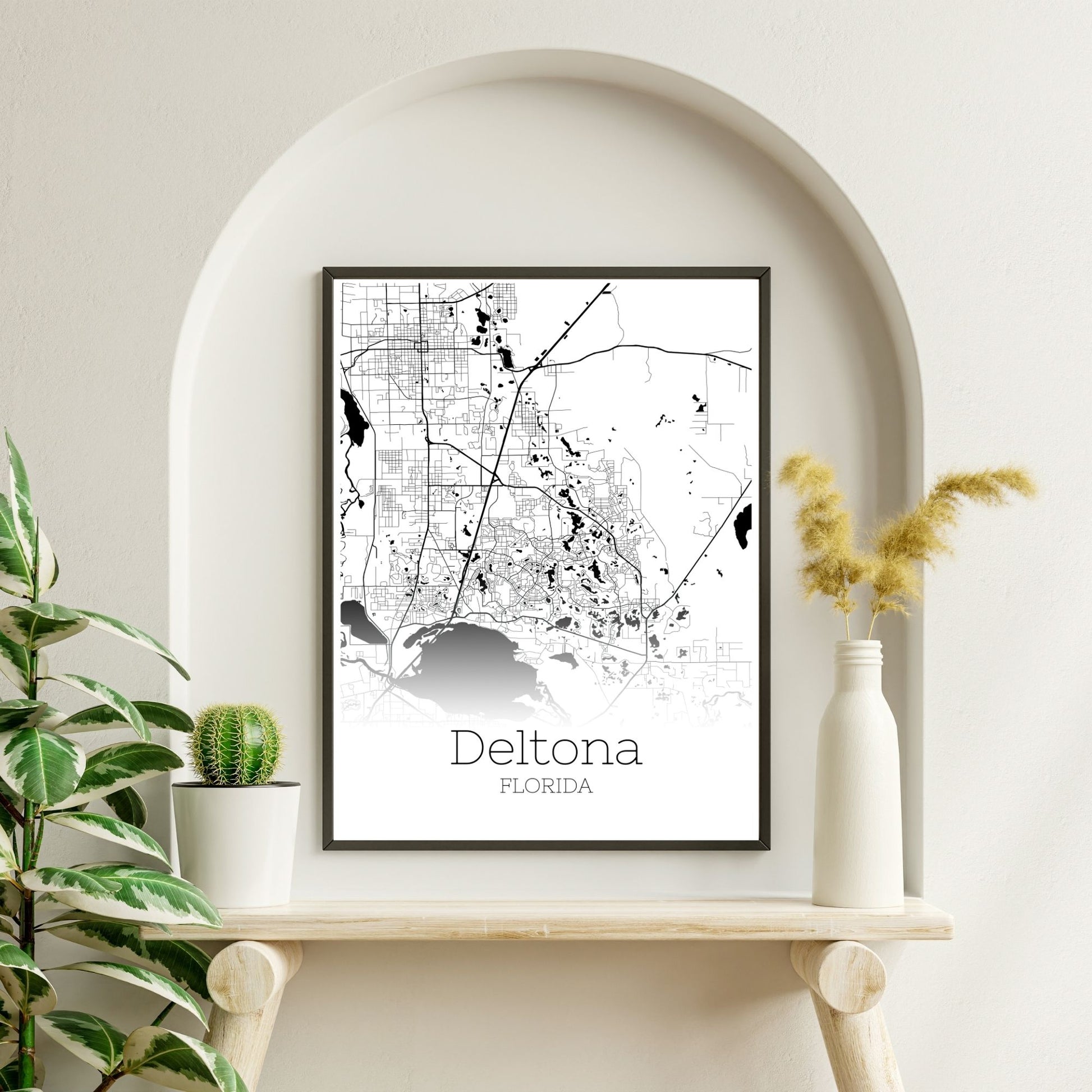 Deltona Florida City Map Poster - GroovyGrove